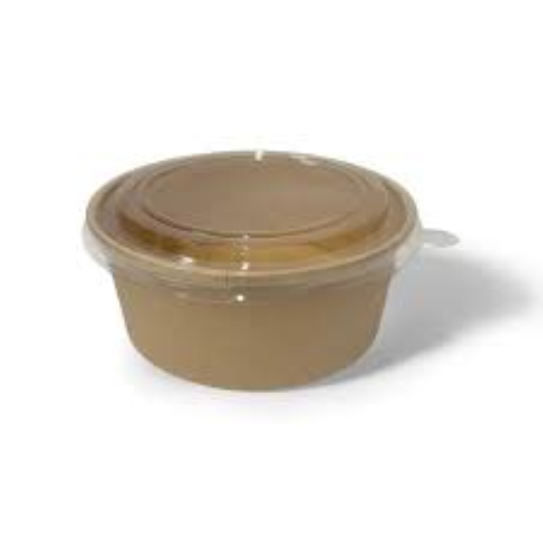 KRAFT ROUND SALAD BOWL+LID 5PCS 750ML